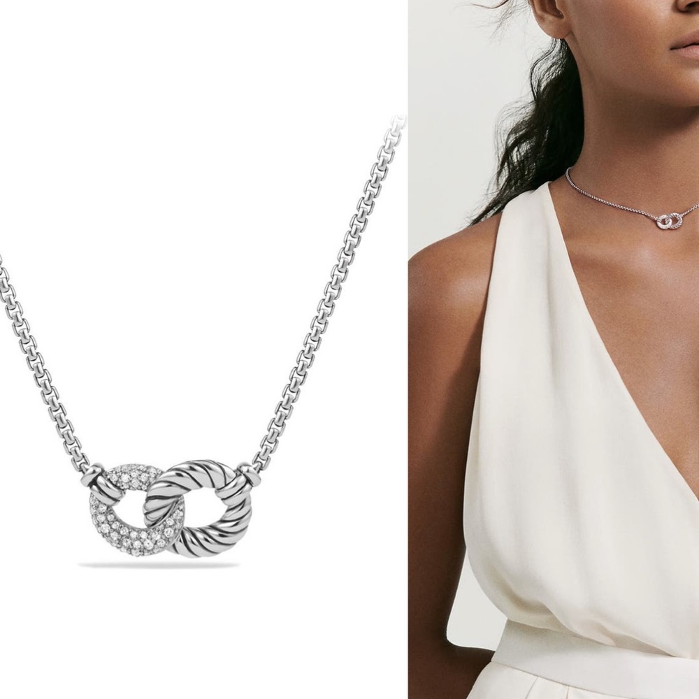 David Yurman Belmont Necklace w/ diamonds